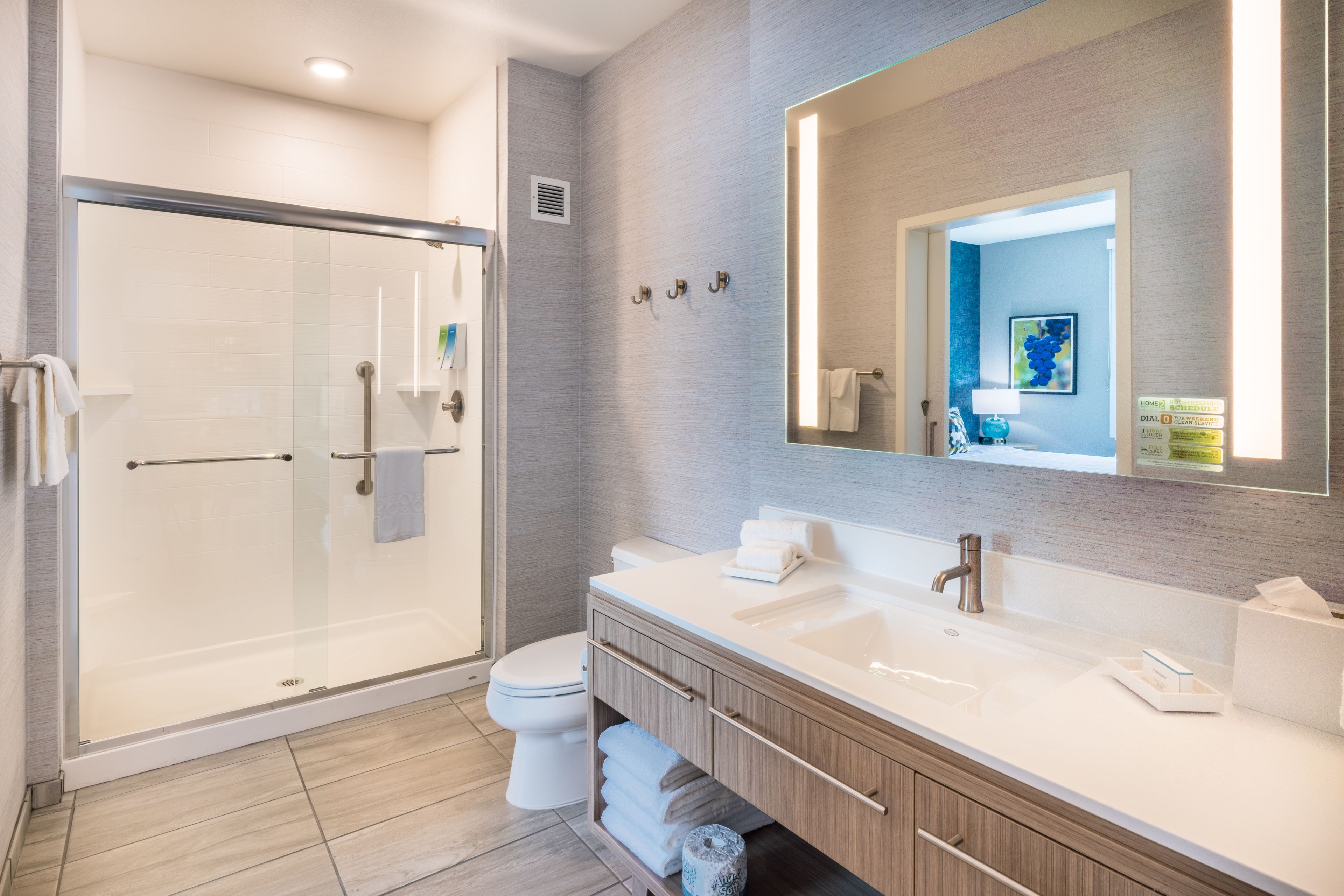 free toiletries, hair dryer, towels, soap