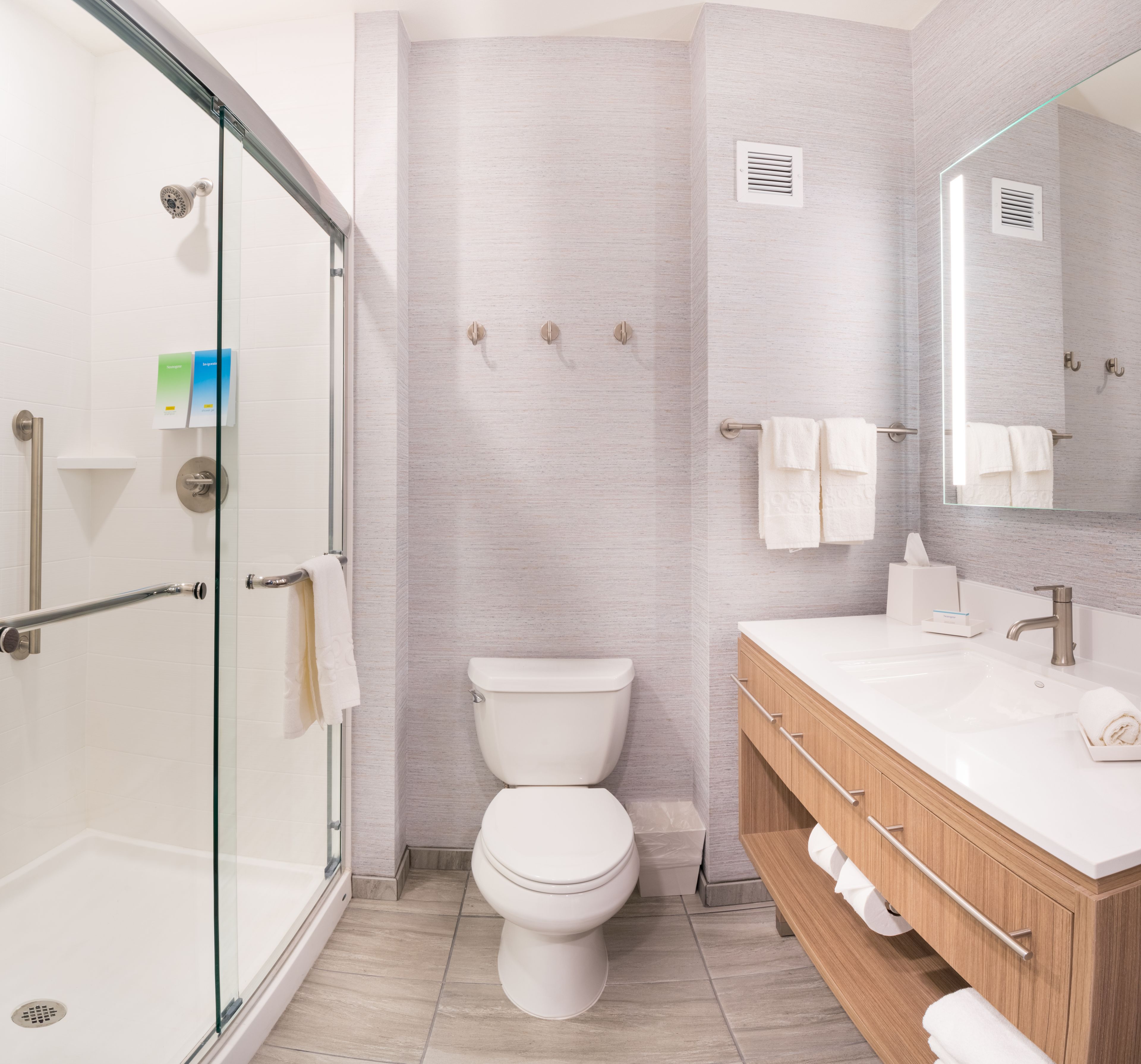 free toiletries, hair dryer, towels, soap