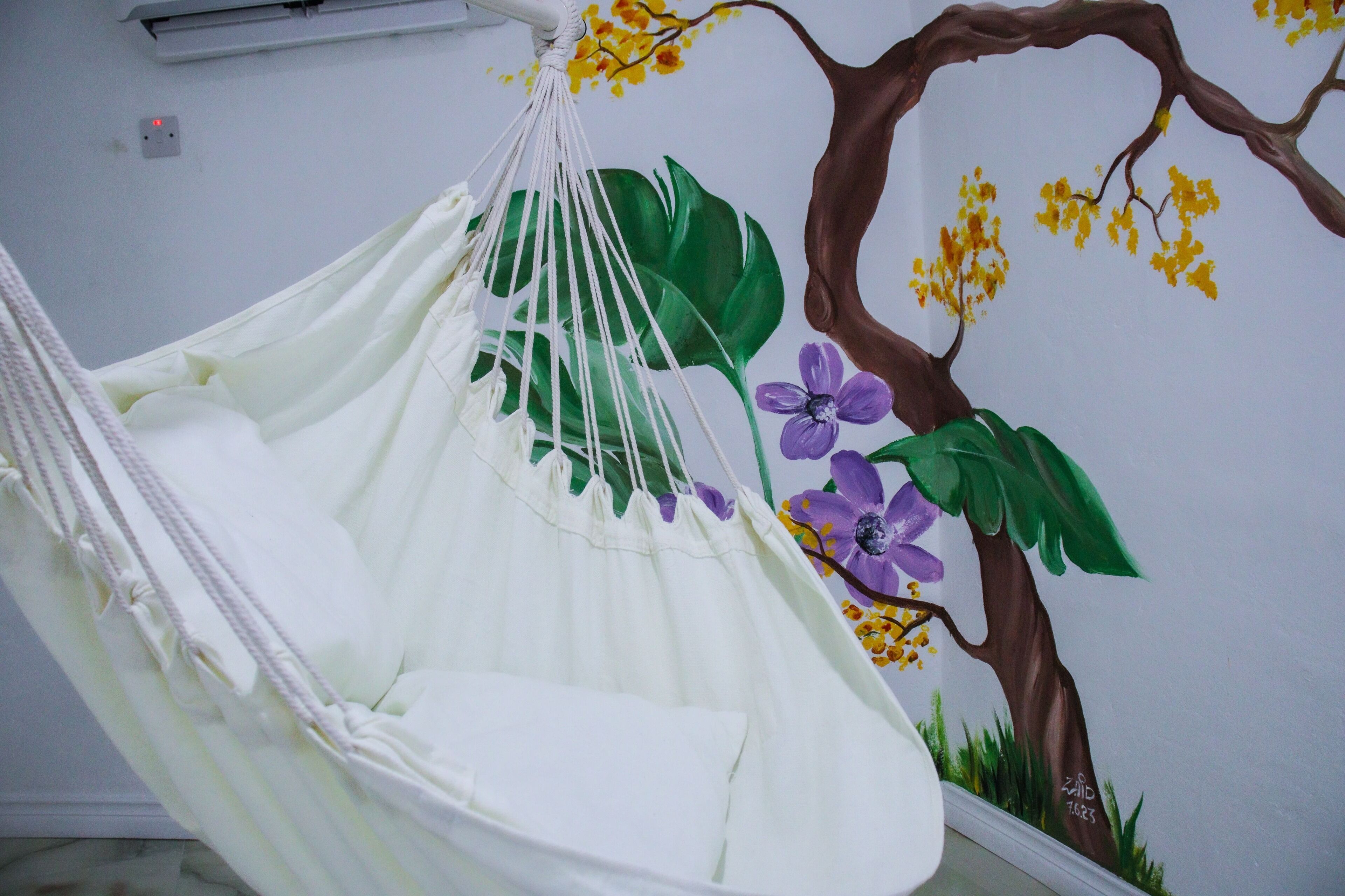 superior quadruple room, garden view | 1 bedroom, down duvets, individually decorated, individually furnished