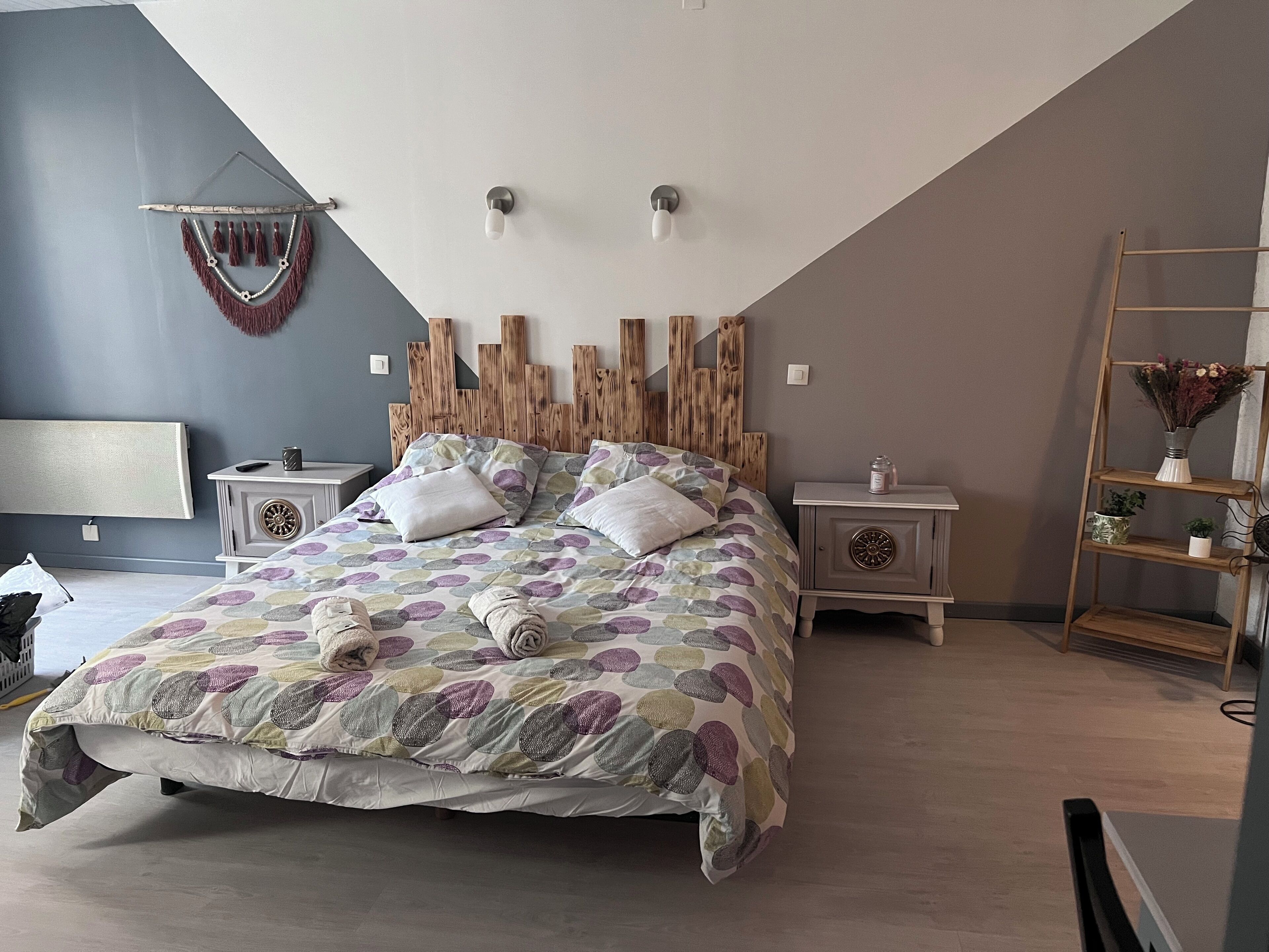 Basic Apartment | 2 bedrooms, individually furnished, laptop workspace, blackout curtains