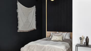 Suite Studio Design, 1 grand lit, coin cuisine, rez-de-chaussée