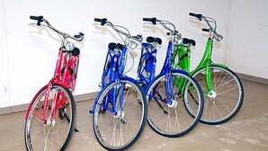 Four bicycles of different colors. - Art Hotel Ahlen (Ahlen)