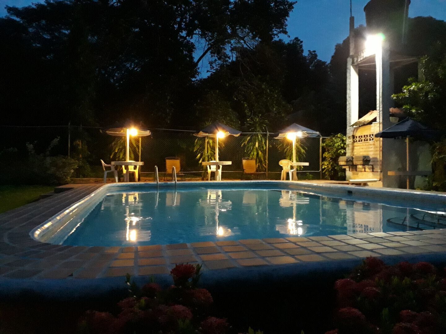 Pool at night