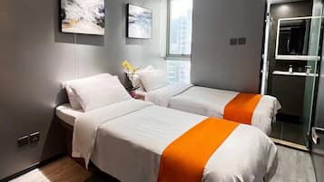 Blackout drapes, free WiFi, bed sheets, wheelchair access