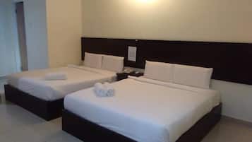 Deluxe Quadruple Room, 2 Queen Beds, Non Smoking, City View | Desk, blackout drapes, free WiFi