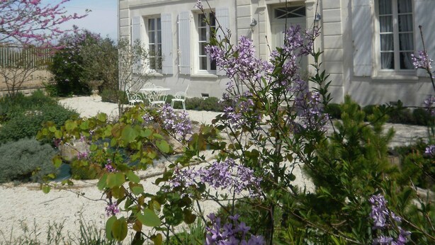 A large white building with multiple windows and a symmetrical facade. - Chambre d'hôtes - Domaine De Berthegille (Sablonceaux)