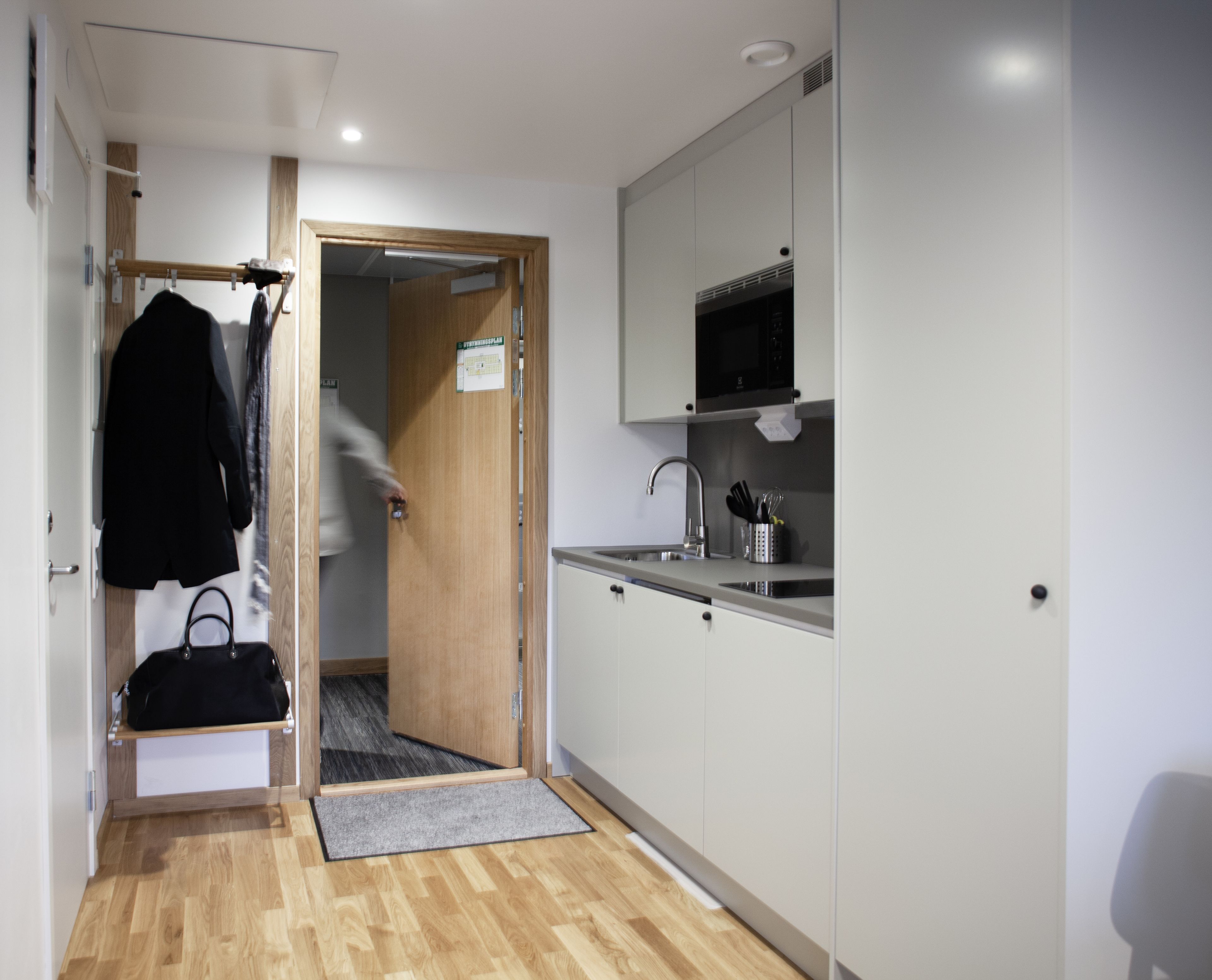 studio queen with kitchenette | private kitchenette | fridge, microwave