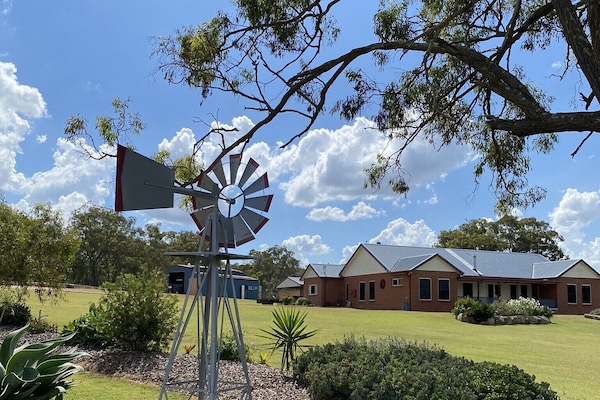 Looking at the house from the street