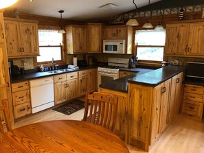 Fridge, oven, stovetop, dishwasher