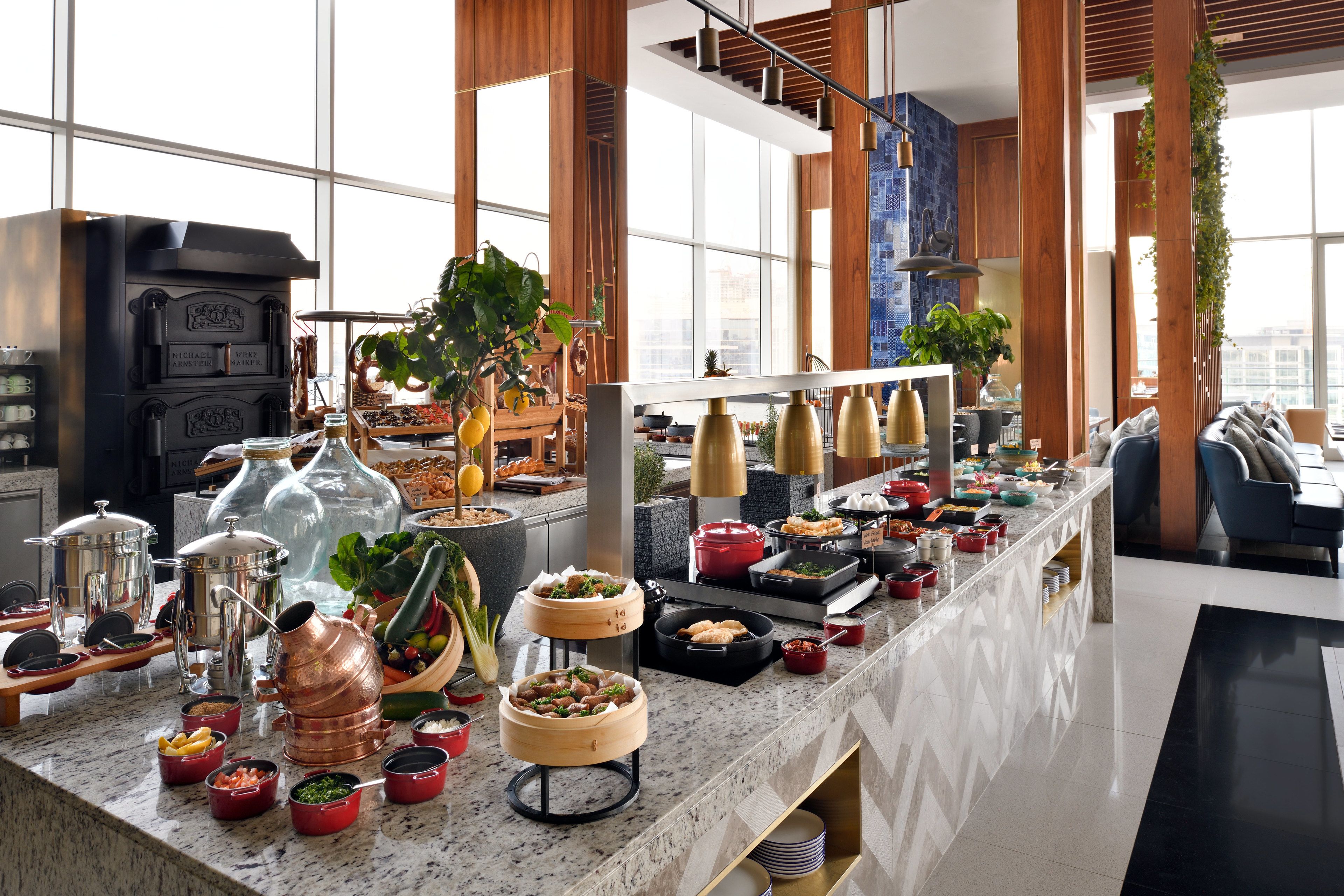 daily buffet breakfast (aed 98 per person)