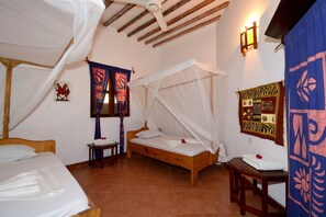 6 chambres, coffre-fort, accès au Wi-Fi (inclus), literie fournie