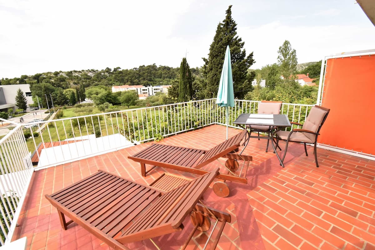 Quarto casal, terraço, vista para o jardim | Terraço/pátio