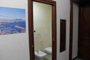 Triple Room, City View (Ligeia) | Bathroom | Shower, free toiletries, hair dryer, slippers - Parthenope's Home (Naples)