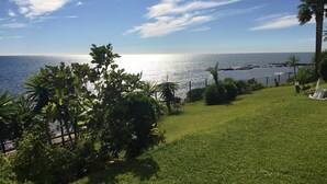 A grassy area with a view of the sea and a clear sky. - BALCON DEL MAR 2-3 A, APARTMENT ON THE BEACH FRONT (Mijas)