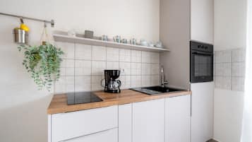 Huoneisto (Apartments Lotea - Two-Bedroom Apartm) | Yksityinen keittiö | Jääkaappi, uuni, liesi, kahvin-/teenkeitin