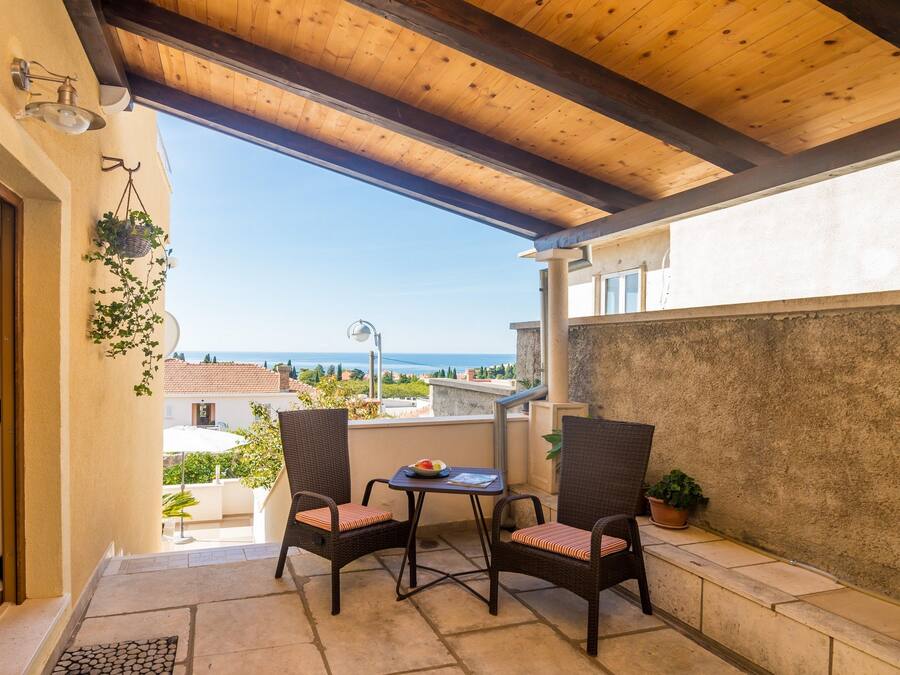 Apartment, 1 Bedroom, Terrace, Sea View | Teres/patio