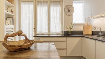 Apartment, 2 Bedrooms | Private kitchen | Full-sized fridge, microwave, oven, stovetop
