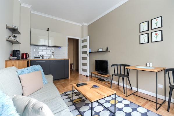 Superior Apartment, 1 Double Bed with Sofa bed, Non Smoking | Living room