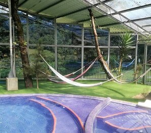 Indoor pool, outdoor pool