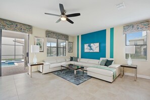 Flat-screen TV - Holiday Villa w Pool & Spa Orlando (Davenport)