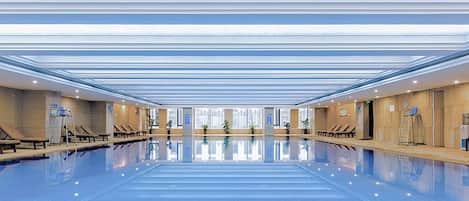 Indoor pool, open 6:30 AM to 11:00 PM, sun loungers