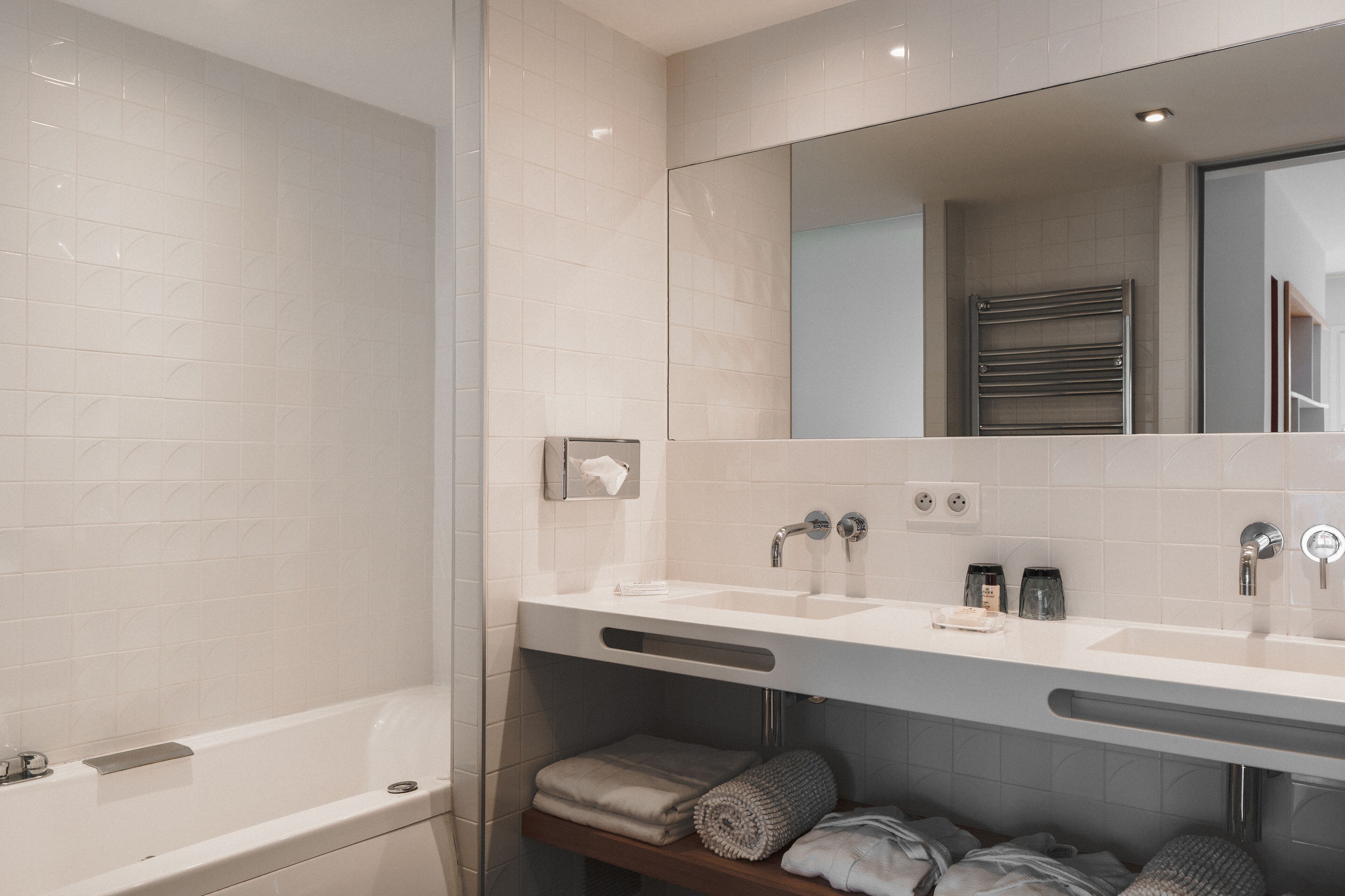 free toiletries, hair dryer, bathrobes, slippers