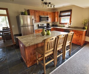 Main House Family Cottage  | Private kitchen | Oven, cookware/dishes/utensils - Beach Cottages at Lake George (Lake George)