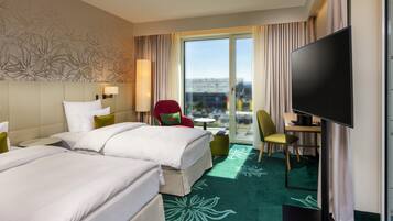 Quarto duplo superior, 2 camas de solteiro | 1 quarto, roupas de cama antialérgicas, cofres nos quartos, escrivaninha