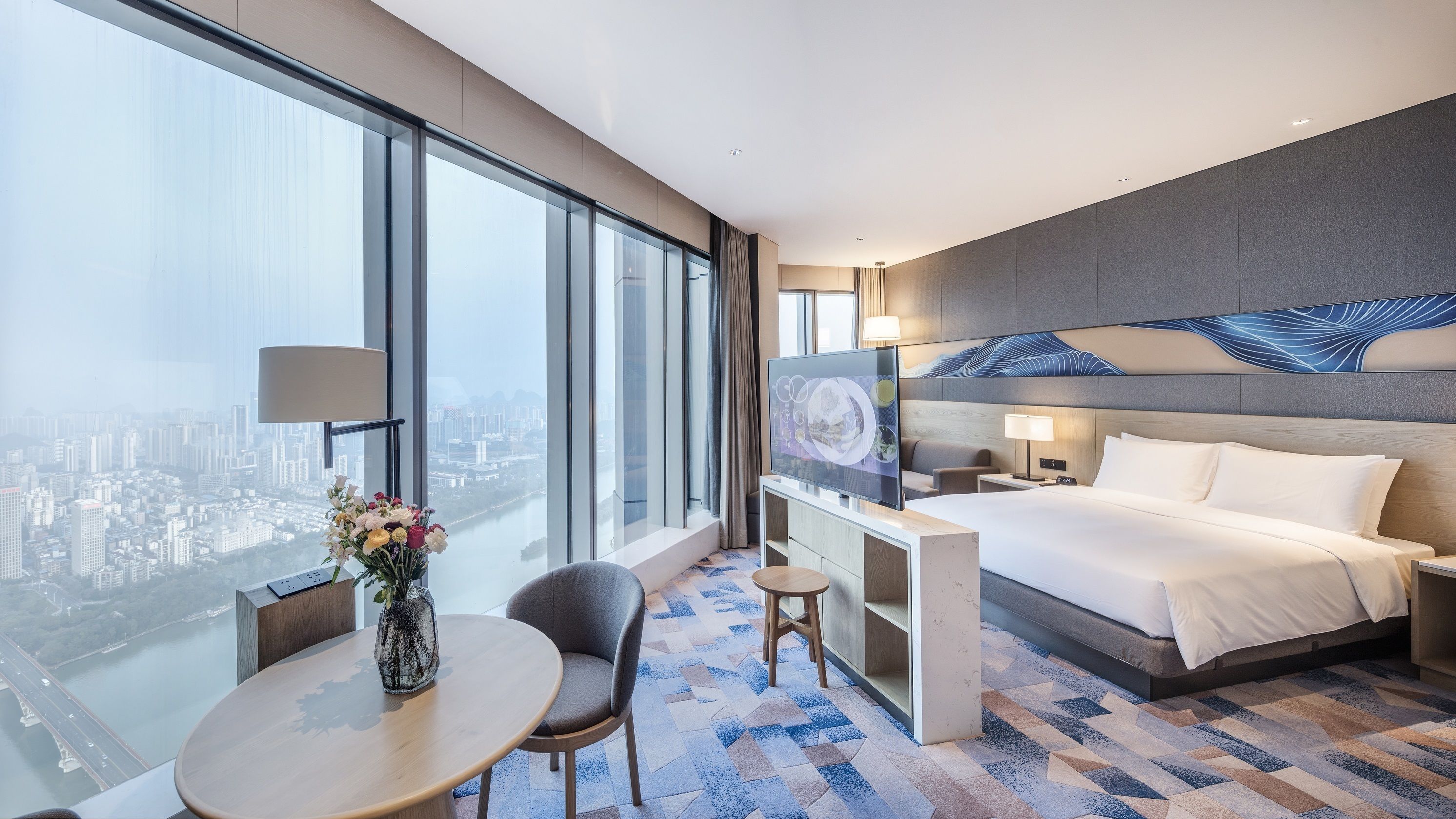 Room, 1 King Bed, River View (Specialty) | Premium bedding, down comforters, Select Comfort beds, minibar