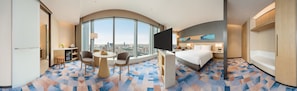 Zimmer, 1 King-Bett, Flussblick (Specialty) | Hochwertige Bettwaren, Daunenbettdecken, Select-Comfort-Betten, Minibar
