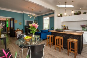 House, 3 Bedrooms | Living area | Flat-screen TV, fireplace - Sweet Lemon Cottage (Christchurch)