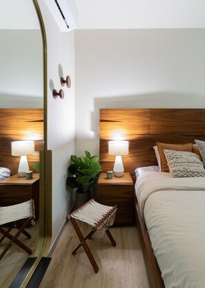 Departamento, 1 habitación, para no fumadores | 1 habitación, tabla de planchar con plancha y cuna de viaje 