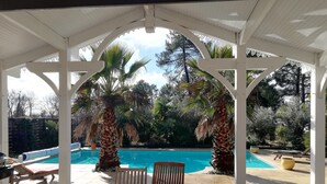 Outdoor dining - VILLA LOUISIANNE BASSIN D'ARCACHON (Biganos)