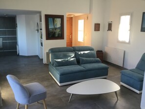 TV, fireplace, DVD player, books