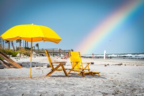 Vlak bij het strand
