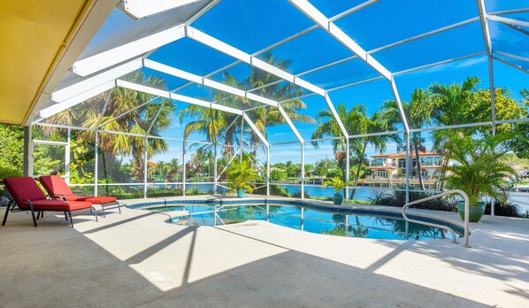 A heated pool