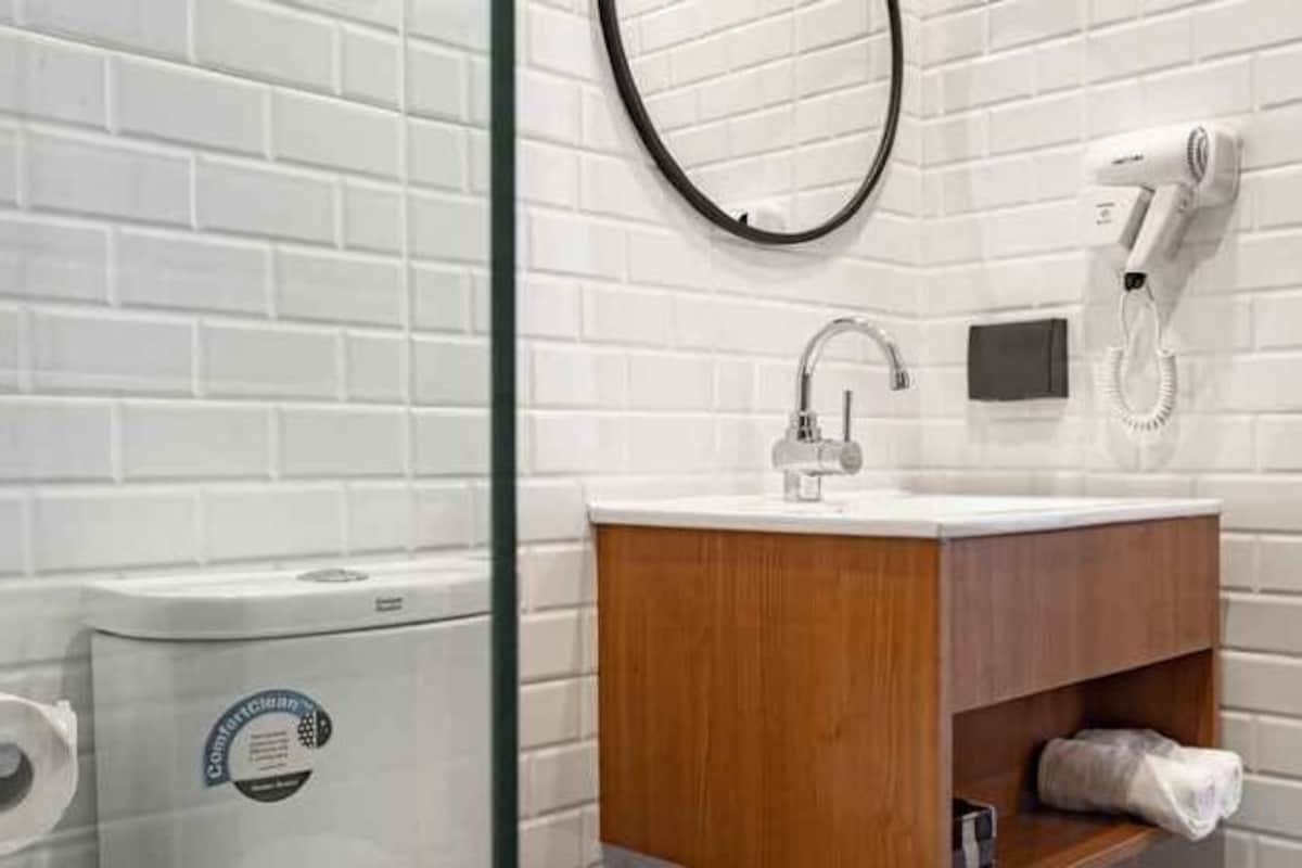 Bathroom | Shower, free toiletries, hair dryer, towels