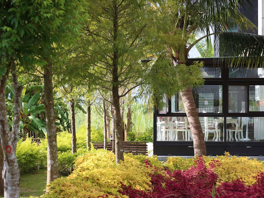 Standard-Doppelzimmer | Blick auf den Garten