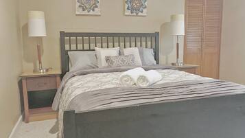 Desk, iron/ironing board, free WiFi, bed sheets