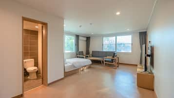 Pet Suite | Individually furnished, desk, blackout drapes, soundproofing