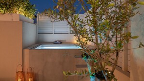 A modern kitchen with a built-in sink, a small countertop, and a potted plant. - Casa Luna Apartment,mini pool, Full Facilities (Rethymno)