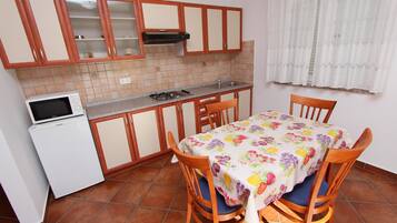 Apartment, 1 Bedroom (1) | Private kitchen | Fridge, microwave, stovetop, coffee/tea maker