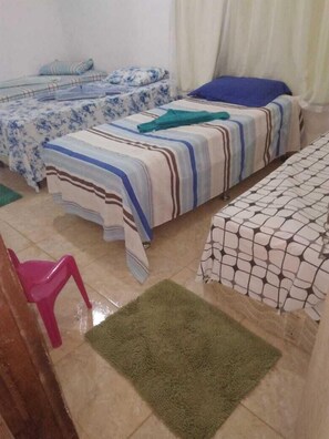 Blackout curtains, free WiFi, bed sheets