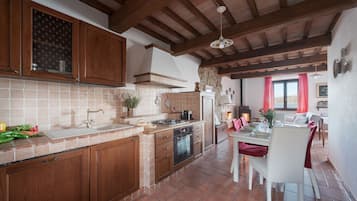 Superior Apartment, 2 Bedrooms | Private kitchen | Fridge, oven, stovetop, electric kettle
