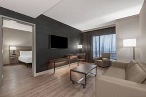 Suite, 1 Bedroom, Accessible Bathtub (High Floor) | Living room | 49-inch LCD TV with satellite channels, TV - AC Hotel by Marriott Atlanta Midtown (Atlanta)
