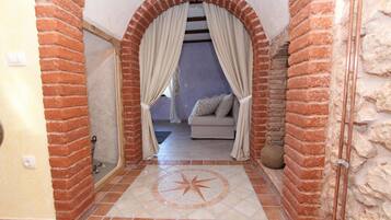 Studio, Terrace | Living area | Flat-screen TV