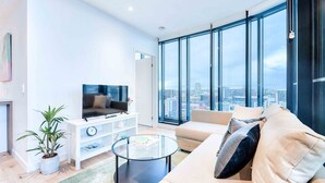 Deluxe-Apartment, 2 Schlafzimmer | Wohnzimmer