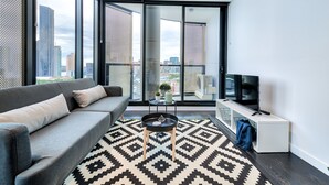 Lägenhet Deluxe - 1 sovrum | Vardagsrum | LED-tv