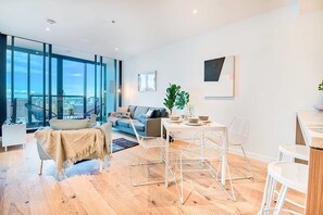 Living area - Funky Pad with Infinity Pool & Gym (Fortitude Valley)