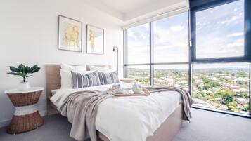 Deluxe Apartment, 1 Bedroom | 1 bedroom, in-room safe, iron/ironing board, free WiFi